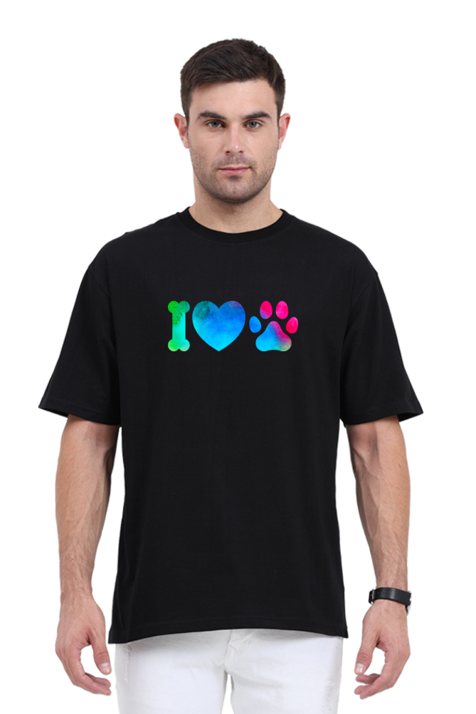 unisex oversized standard - I love paws - Blooming Yellow